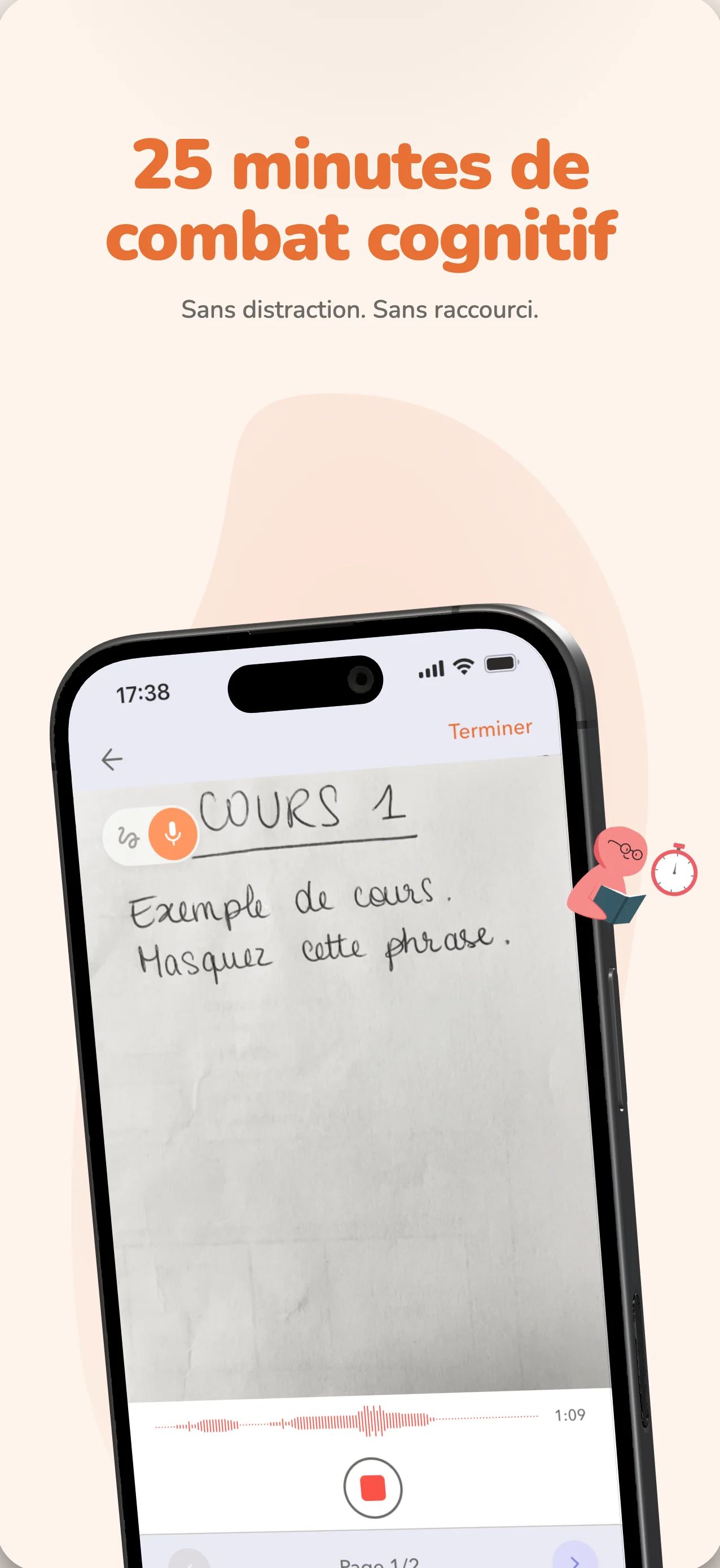 The built-in Pomodoro timer.