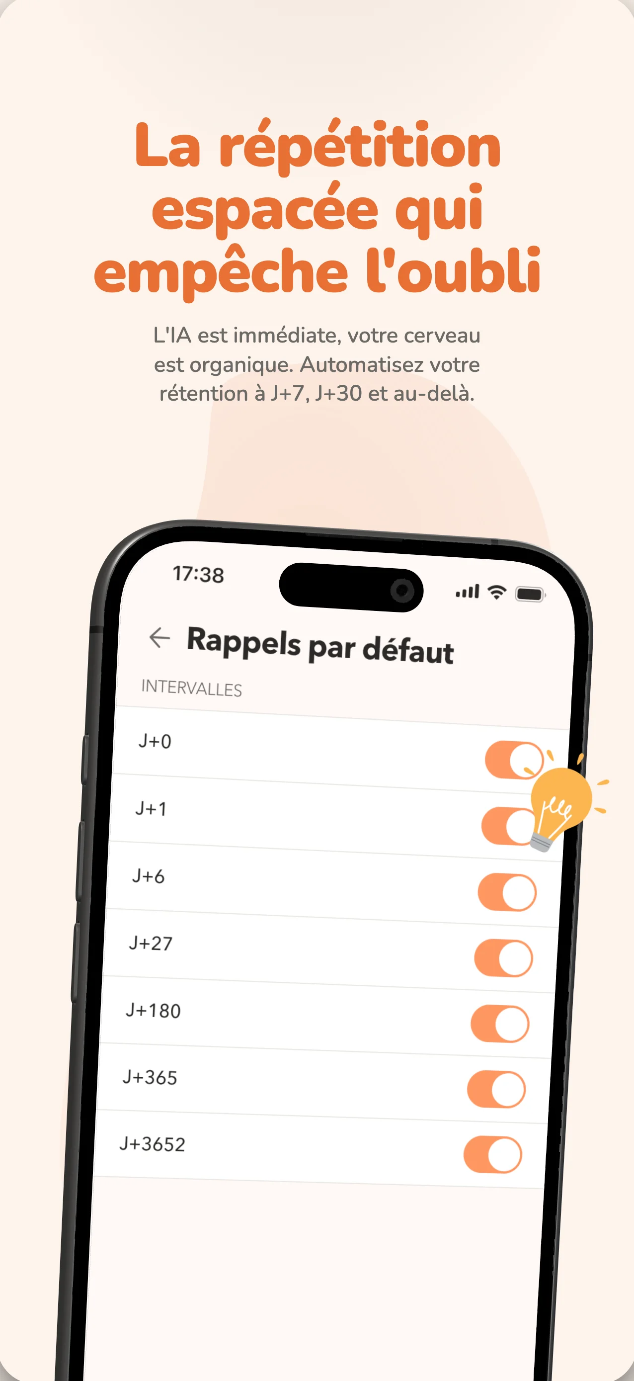 Setting spaced-repetition reminders.